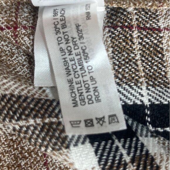 Smith & Mills Plaid Flannel Shirt Mens Small Brown New WOT - Picture 7 of 7